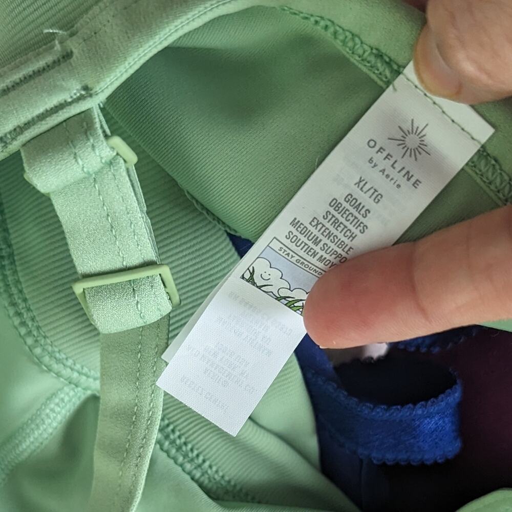 Women's Aerie Offline Mint Green Bra XL - Picture 4 of 4